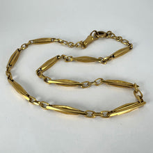 Load image into Gallery viewer, French 18K Yellow Gold Fancy Faceted Curb Link Watch Chain Necklace
