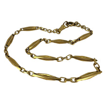 Load image into Gallery viewer, French 18K Yellow Gold Fancy Faceted Curb Link Watch Chain Necklace