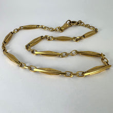 Load image into Gallery viewer, French 18K Yellow Gold Fancy Faceted Curb Link Watch Chain Necklace
