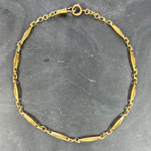 Load image into Gallery viewer, French 18K Yellow Gold Fancy Faceted Curb Link Watch Chain Necklace