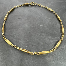 Load image into Gallery viewer, French 18K Yellow Gold Fancy Faceted Curb Link Watch Chain Necklace