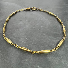 Load image into Gallery viewer, French 18K Yellow Gold Fancy Faceted Curb Link Watch Chain Necklace