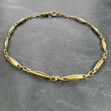 Load image into Gallery viewer, French 18K Yellow Gold Fancy Faceted Curb Link Watch Chain Necklace