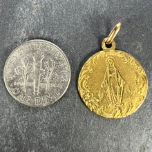 Load image into Gallery viewer, French Virgin Mary 18K Yellow Gold Charm Pendant