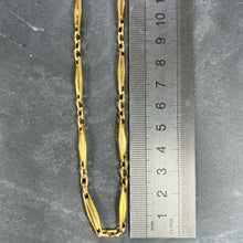 Load image into Gallery viewer, French 18K Yellow Gold Fancy Faceted Curb Link Watch Chain Necklace