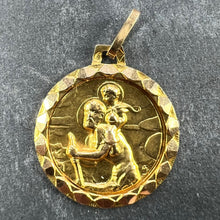 Load image into Gallery viewer, Vintage French St Christopher 18K Yellow Gold Charm Pendant