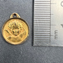 Load image into Gallery viewer, French Grun Raphael’s Cherub 18K Yellow Gold Medal Pendant