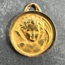 Load image into Gallery viewer, French Grun Raphael’s Cherub 18K Yellow Gold Medal Pendant