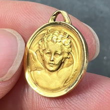 Load image into Gallery viewer, French Grun Raphael’s Cherub 18K Yellow Gold Medal Pendant