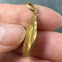 Load image into Gallery viewer, French Becker 18K Yellow Gold St Therese Charm Medal Pendant