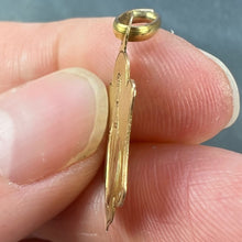 Load image into Gallery viewer, French Virgin Mary 18K Yellow Gold Antique Engraved Charm Pendant Medal
