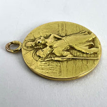 Load image into Gallery viewer, French Tricard St Christopher Tempestate Securitas 18K Yellow Gold Pendant Medal
