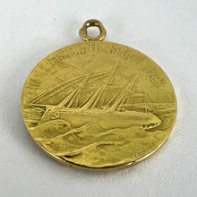 Load image into Gallery viewer, French Tricard St Christopher Tempestate Securitas 18K Yellow Gold Pendant Medal