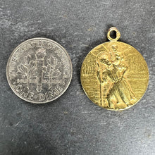 Load image into Gallery viewer, French Tricard St Christopher Tempestate Securitas 18K Yellow Gold Pendant Medal