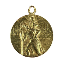 Load image into Gallery viewer, French Tricard St Christopher Tempestate Securitas 18K Yellow Gold Pendant Medal