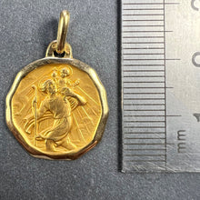 Load image into Gallery viewer, Augis Grun French Saint Christopher 18K Yellow Gold Charm Pendant