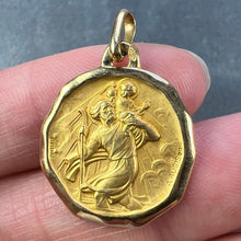 Load image into Gallery viewer, Augis Grun French Saint Christopher 18K Yellow Gold Charm Pendant