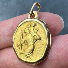 Load image into Gallery viewer, Augis Grun French Saint Christopher 18K Yellow Gold Charm Pendant