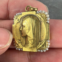 Load image into Gallery viewer, French Virgin Mary 18K Yellow Gold Pearl Charm Pendant