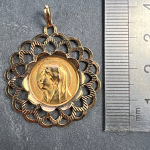 Load image into Gallery viewer, French Piaget Virgin Mary Frame 18K Yellow Gold Medal Charm Pendant