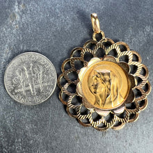 Load image into Gallery viewer, French Piaget Virgin Mary Frame 18K Yellow Gold Medal Charm Pendant