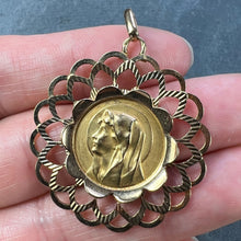 Load image into Gallery viewer, French Piaget Virgin Mary Frame 18K Yellow Gold Medal Charm Pendant