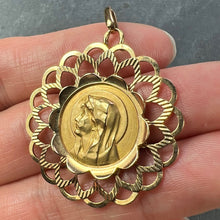 Load image into Gallery viewer, French Piaget Virgin Mary Frame 18K Yellow Gold Medal Charm Pendant