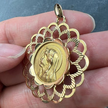 Load image into Gallery viewer, French Piaget Virgin Mary Frame 18K Yellow Gold Medal Charm Pendant