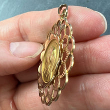 Load image into Gallery viewer, French Piaget Virgin Mary Frame 18K Yellow Gold Medal Charm Pendant