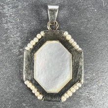 Load image into Gallery viewer, French Virgin Mary Mother of Pearl 18K White Gold Pearl Charm Pendant