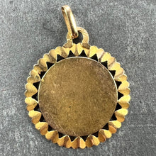 Load image into Gallery viewer, French Perroud Virgin Mary Heart Frame 18K Yellow Gold Medal Charm Pendant