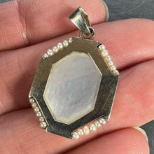 Load image into Gallery viewer, French Virgin Mary Mother of Pearl 18K White Gold Pearl Charm Pendant