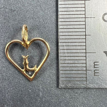 Load image into Gallery viewer, French 18K Yellow Gold Love Heart Initial L Charm Pendant