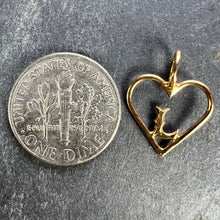 Load image into Gallery viewer, French 18K Yellow Gold Love Heart Initial L Charm Pendant