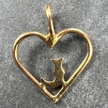 Load image into Gallery viewer, French 18K Yellow Gold Love Heart Initial L Charm Pendant