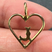 Load image into Gallery viewer, French 18K Yellow Gold Love Heart Initial L Charm Pendant