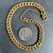 Load image into Gallery viewer, Vintage 18 Karat Yellow Gold Curb Link Chain Bracelet