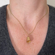 Load image into Gallery viewer, Vintage Cropp and Farr Thimble 9K Yellow Gold Charm Pendant