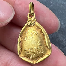 Load image into Gallery viewer, Vintage St Therese Saint Medal Gold Plated Charm Pendant