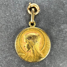 Load image into Gallery viewer, French Vernon 18K Yellow Gold Virgin Mary Virgo Purissima Medal Pendant