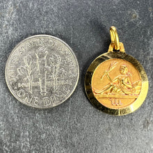 Load image into Gallery viewer, French 18K Yellow Gold Zodiac Virgo Charm Pendant
