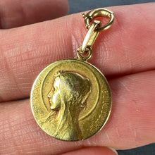Load image into Gallery viewer, French Vernon 18K Yellow Gold Virgin Mary Virgo Purissima Medal Pendant