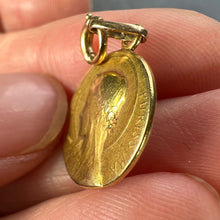 Load image into Gallery viewer, French Vernon 18K Yellow Gold Virgin Mary Virgo Purissima Medal Pendant