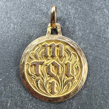 Load image into Gallery viewer, Vintage French Toi et Moi Flames of Love 18K Yellow Gold Charm Pendant