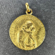 Load image into Gallery viewer, French 18K Yellow Gold Madonna and Child Medal Pendant