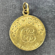 Load image into Gallery viewer, French 18K Yellow Gold Madonna and Child Medal Pendant