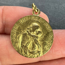 Load image into Gallery viewer, French 18K Yellow Gold Madonna and Child Medal Pendant
