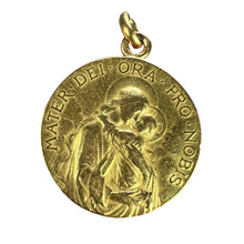Load image into Gallery viewer, French 18K Yellow Gold Madonna and Child Medal Pendant