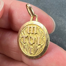 Load image into Gallery viewer, Vintage French Toi et Moi Flames of Love 18K Yellow Gold Charm Pendant