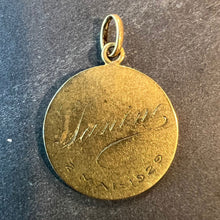 Load image into Gallery viewer, Antique French Vernon Cherub Angel 18K Yellow Gold Charm Pendant Medal